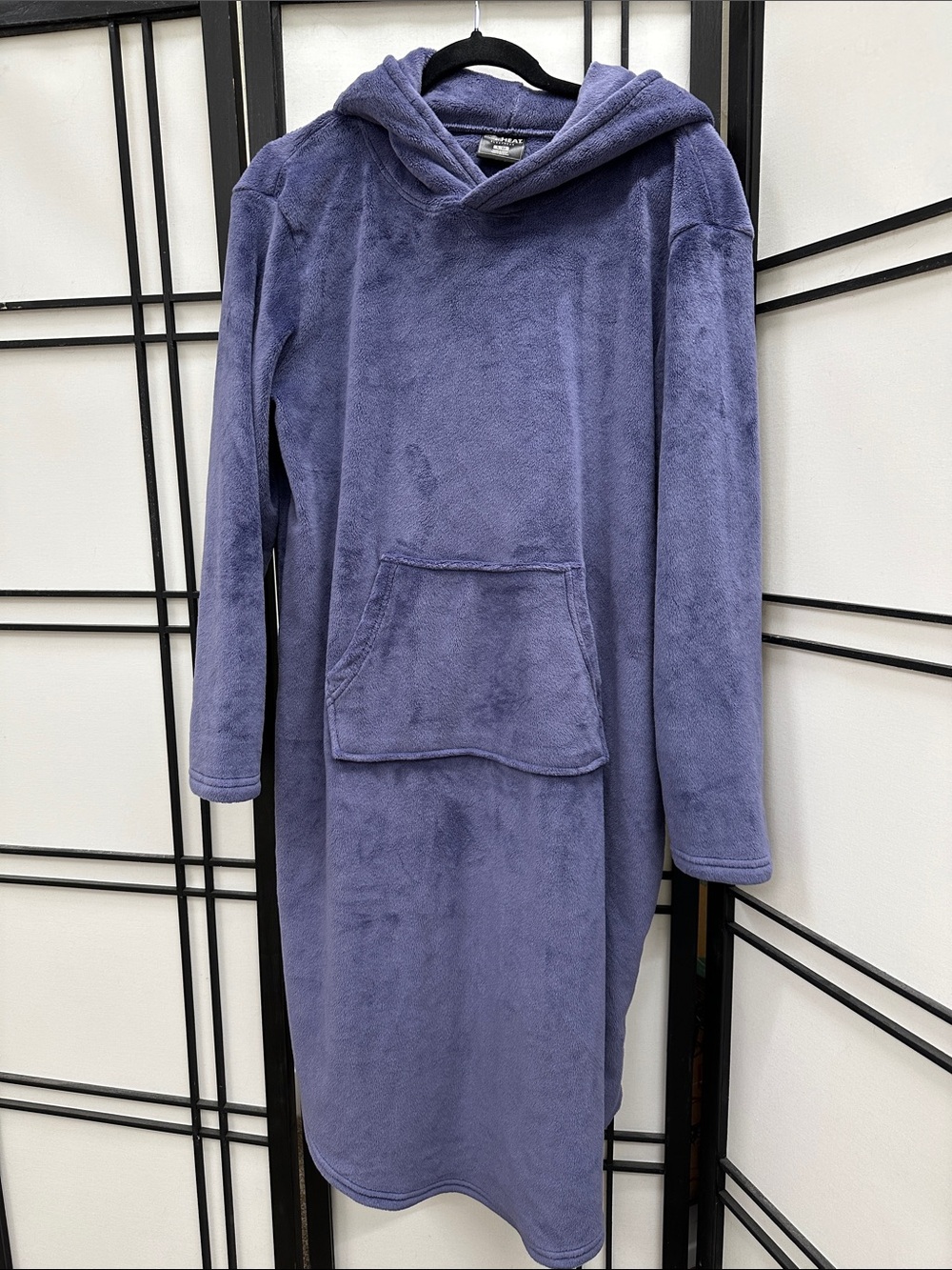 32 Degrees Plush Hooded Nightgown in Purple